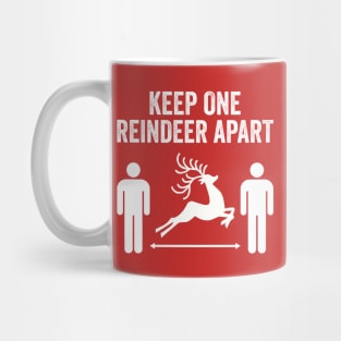 Keep One Reindeer Apart social distancing christmas Mug